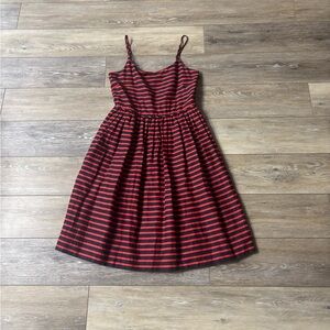 J. Crew Derby Dress Sz 2 Linen Blend Sundress Preppy Americana Classic Money